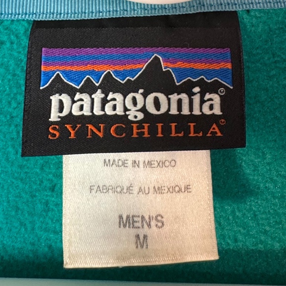 RARE Patagonia Men's Synchilla® Snap-T® Fleece Pullover Vintage Retro Colorway - Picture 3 of 4